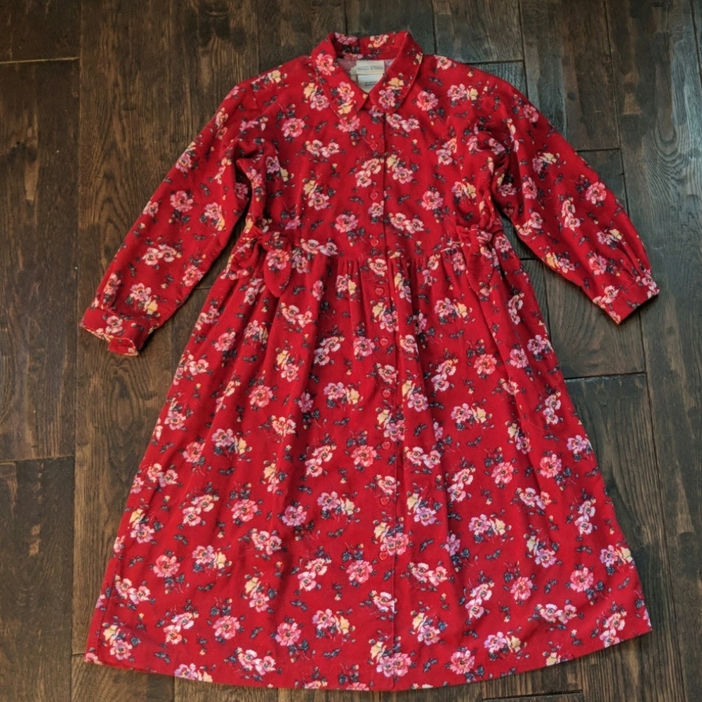 Laura Ashley Vintage Girl's Corduroy Dress Size 9